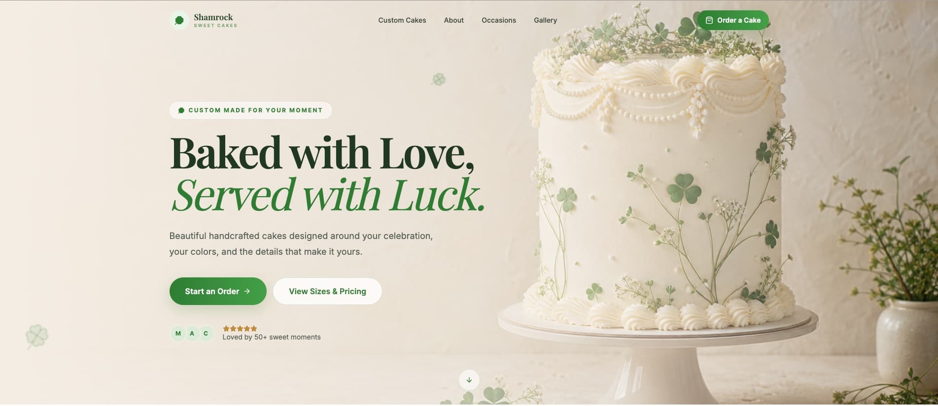 Shamrock Sweet Cakes screenshot 1
