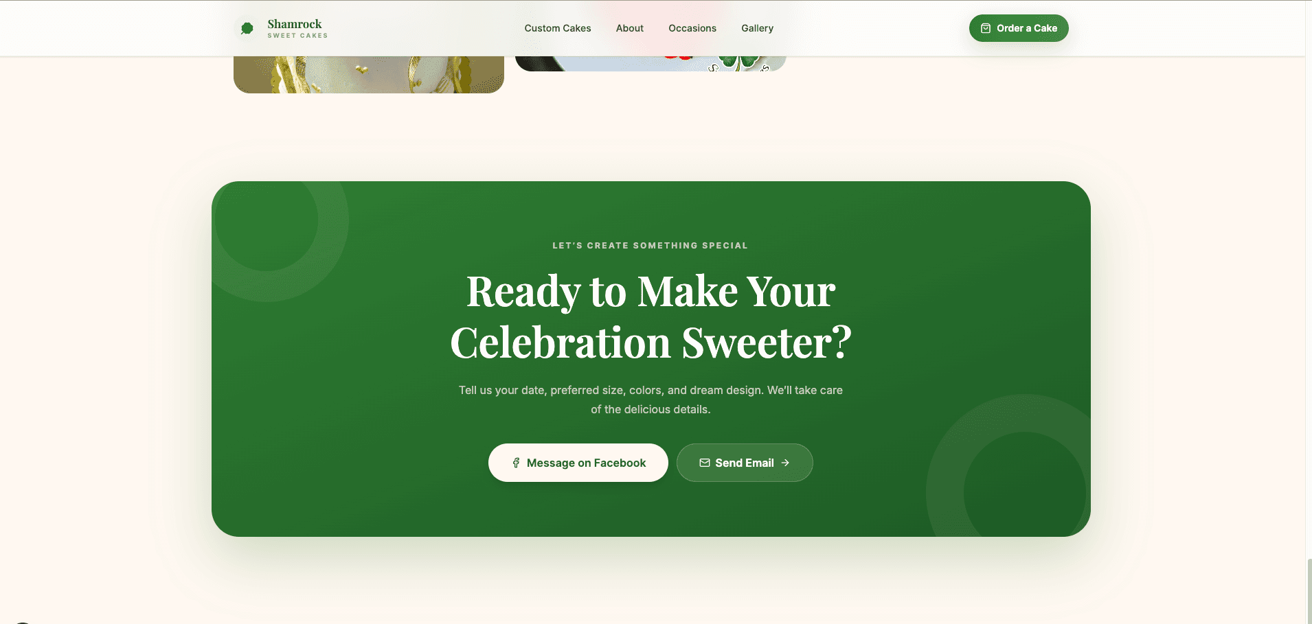 Shamrock Sweet Cakes screenshot 4