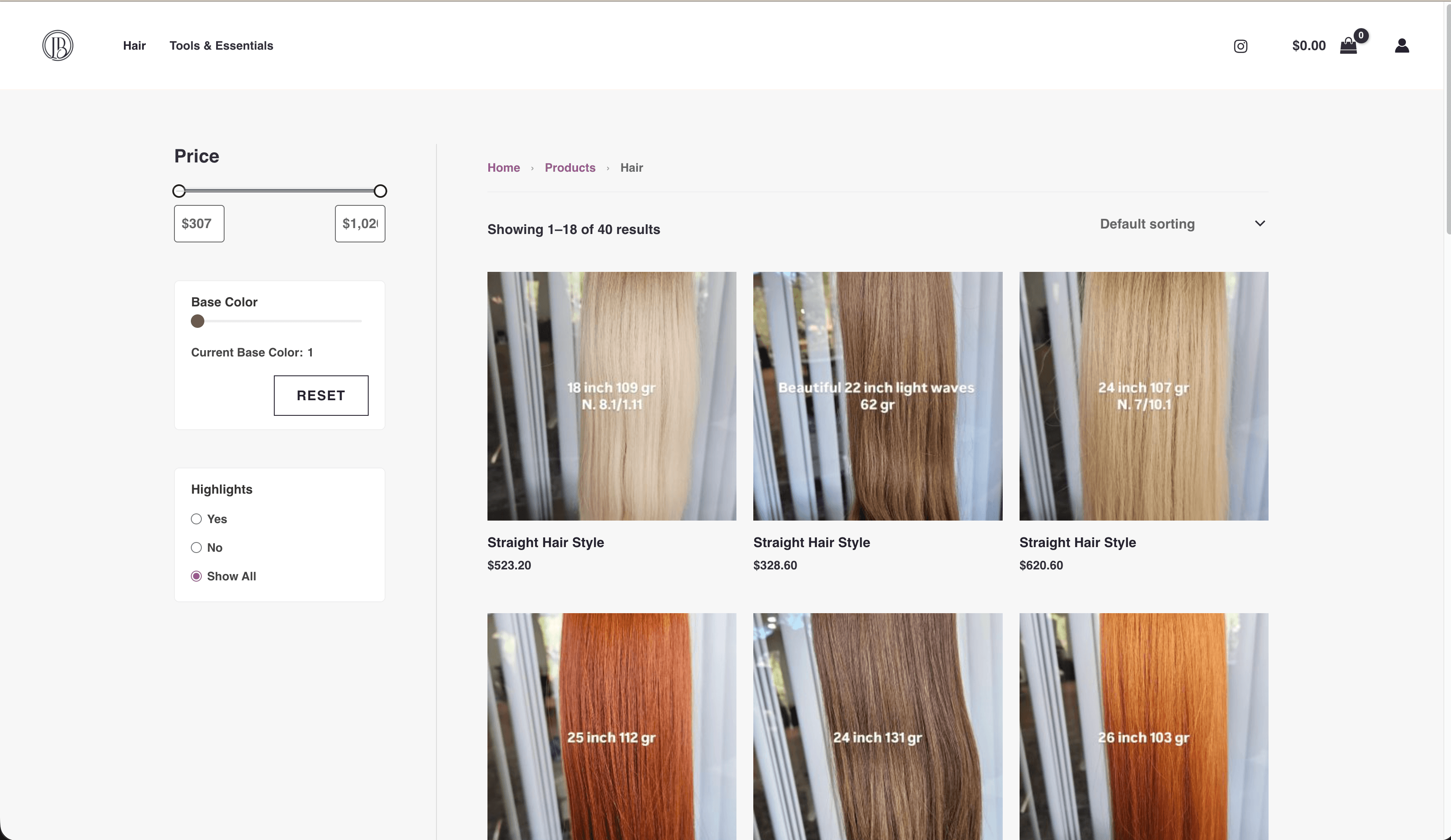 JB Hair Shop screenshot 2